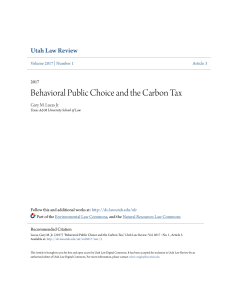 Behavioral Public Choice and the Carbon Tax