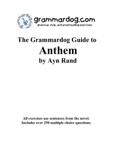 ANTHEM by Ayn Rand – Grammar and Style