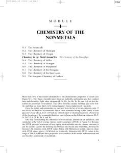 1 chemistry of the nonmetals