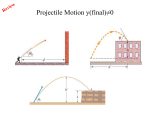 Projectile Motion y(final)≠0