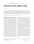 Selection and the Origin of Cells