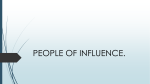 PEOPLE OF INFLUENCE.