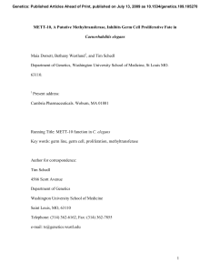1 METT-10, A Putative Methyltransferase, Inhibits Germ