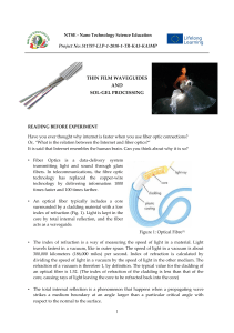 thin film waveguides and sol-gel processing