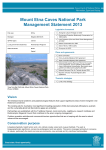 Mount Etna Caves National Park Management Statement 2013