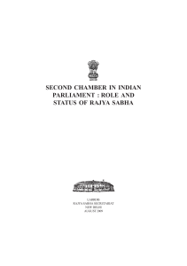 Second chamber in Indian parliament: Role and