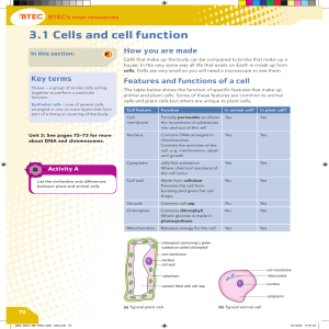 3.1 Cells and cell function - Pearson Schools and FE Colleges
