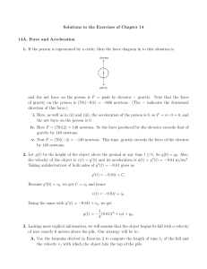 Solutions to the Exercises of Chapter 14 14A. Force and