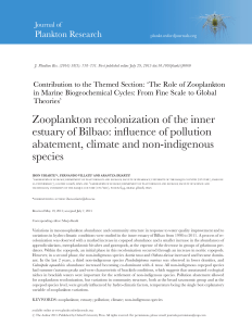 Zooplankton recolonization of the inner estuary of
