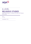 A-level Religious Studies Mark scheme RSS09 - World