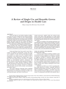 A Review of Single-Use and Reusable Gowns and Drapes in Health