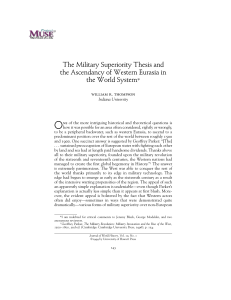 The Military Superiority Thesis and the Ascendancy of