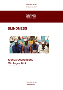 blindness - Giving What We Can