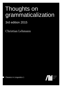 Thoughts on grammaticalization