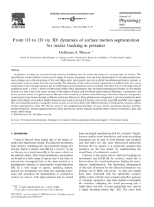 From 1D to 2D via 3D: dynamics of surface motion segmentation for