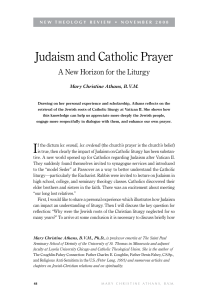 Judaism and Catholic Prayer