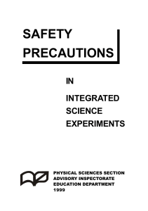 Safety Precautions in Integrated Science Experiments