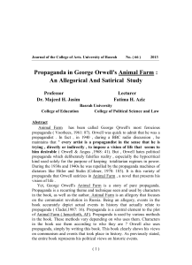 Propaganda in George Orwell`s Animal Farm