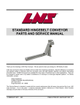 standard hingebelt conveyor parts and service manual
