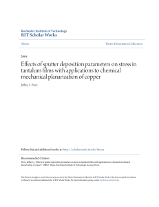 Effects of sputter deposition parameters on stress in tantalum films