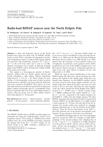 Radio-loud ROSAT sources near the North Ecliptic Pole