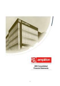 highlights for 2003 - Amplifon Corporate