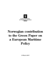 Norwegian contribution to the Green Paper on a European Maritime