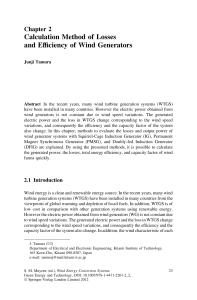 Calculation Method of Losses and Efficiency of Wind