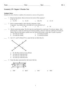 chapter 1 practice test geometry