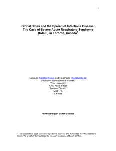 Global Cities and the Spread of Infectious Disease