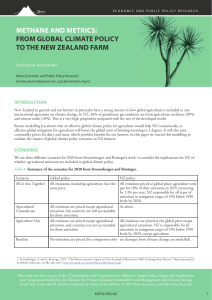 methane and metrics: from global climate policy to the new zealand