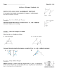 Notes 6.4 – 6.6 6.4 Prove Triangles Similar by AA