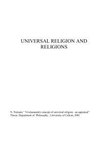 universal religion and religions