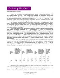 Factoring Numbers