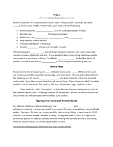 Protein Amino Acids Figuring Your Estimated Protein Needs