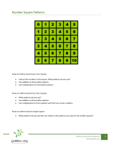 Number Square Patterns - Galileo Educational Network