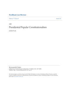 Presidential Popular Constitutionalism