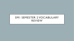 SM1 Semester 2 Vocabulary REview