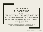US Unit 9 Day 1 The Cold War
