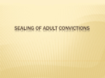 Sealing of Adult Convictions