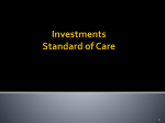 Investments/Standard of Care