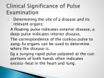 Clinical Significance of Pulse Examination