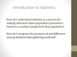 Overview of Statistics Population vs Sample
