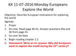 6X 11-07-2016 Monday Europeans Explore the World