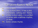 Narrative Poetry Notes
