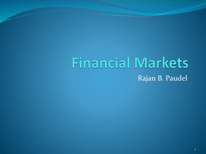 Financial Markets