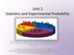 Unit 2 Statistics and Experimental Probability