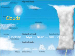 Sample presentation slides (Blue with white cloud border design)