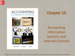 Accounting Information Systems and Internal Controls