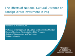 The Effects of National Cultural Distance on Foreign